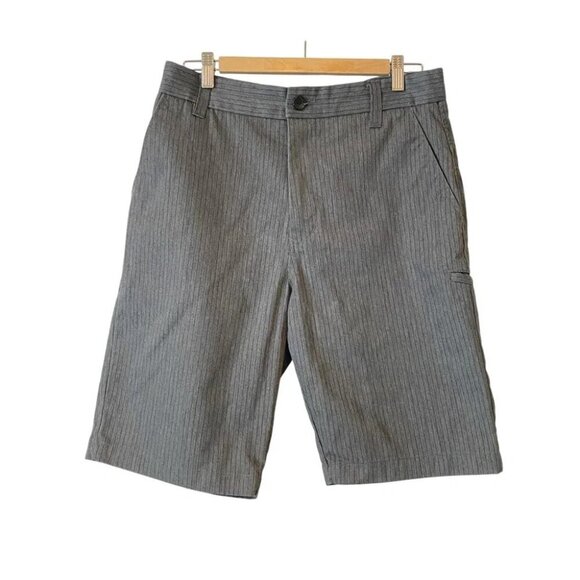 Fox Size 31 Grey and Black Pinstripe Utility Shorts inseam 11in - Picture 1 of 16